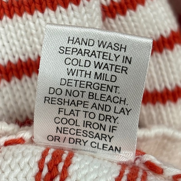 TUCKERNUCK Hartwell Quarter Zip Sweater Womens Size XXL Red White Stripe Cotton - Picture 10 of 11